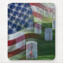 Nationaler Friedhof Arlingtons, amerikanische Flag Mauspad