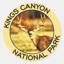 Nationalpark König-Canyon Runder Aufkleber