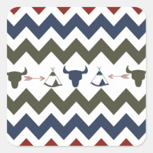 Native American Tribal Chevron Skulls Tipi Arrows Stickers