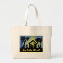 Nativity-Silhouette-Freude zur Welt Einkaufstasche