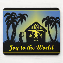 Nativity-Silhouette-Freude zur Welt Mousepad