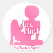 Natürliche Schönheit Afro-Küken-PK Sticker