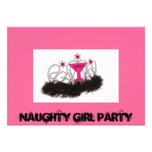 Naughy Mädchen-Party Individuelle Einladungskarte