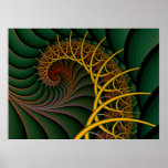 Nautilus-innere Floss-Kammern - Fraktal-Kunst Posterdrucke