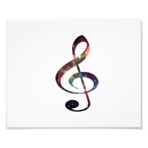Nebelfleck 1 des dreifachen Clef Foto Druck