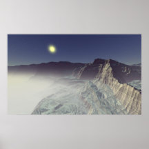 Nebelhafter Krater Plakatdruck