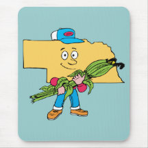 Nebraska Ne-Mais-Vintage Reise-Andenken Mauspad