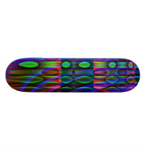 Neon abstrakt skateboard deck
