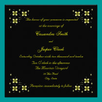 Neon Yellow Flower Sparkle einladungen