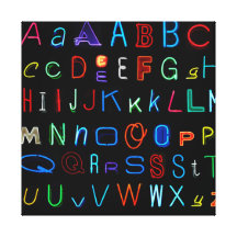 Neonalphabet: Die Vorlage Leinwanddrucke