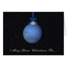 Neptun-Planeten-Weihnachtsgruß-Karte