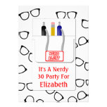 Nerd-Glas-Taschen-Schutz-Nerd-Thema-Party Personalisierte Einladungskarten