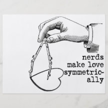 Nerds machen Liebe symmetrisch Flyerbedruckung