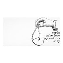 Nerds machen Liebe symmetrisch Personalisierte Photo Karte