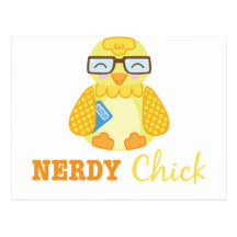 Nerdy Küken Postkarten