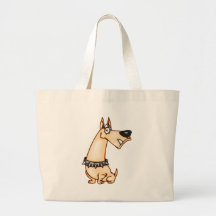 Nervöser Cartoon-Hund Tragetasche