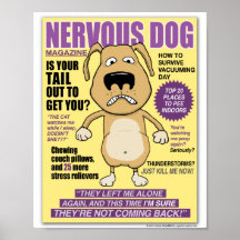 Nervöses Hundezeitschrift-Plakat