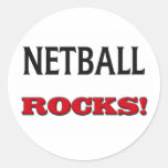 Netball-Felsen Runde Sticker