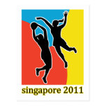 Netballspieler Singapur 2011 Postkarte