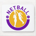 Netballspielerschießen, das den Schuss blockiert Mauspad