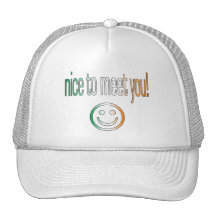 Nett, Sie zu treffen! Irland-Flaggen-Farben Baseballkappen