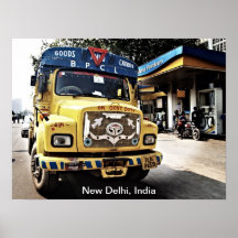 Neu-Delhi LKW Plakatdruck