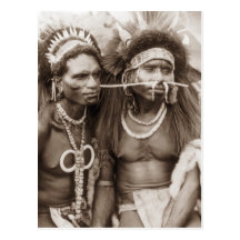 Neu-Guinea Krieger, c1919 Postkarte