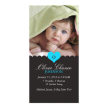 Neue Baby-Geburts-Mitteilung Personalisierte Photo Karte