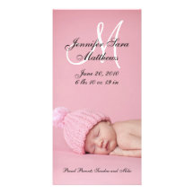 Neue Baby-Geburts-Mitteilungs-Foto-Karten Individuelle Foto Karte