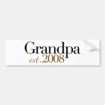 Neuer Großvater Est 2008 Autosticker