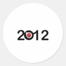 neues Jahr 2012 Aufkleber