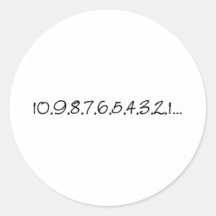 Neues Jahr-Count-down Sticker