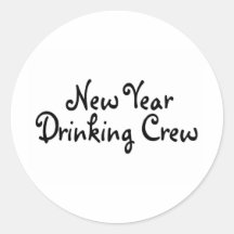Neues Jahr-trinkende Crew 2 Stickers