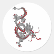 Neujahrsfest-Drache Runder Sticker