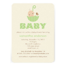 Neutrale Babyparty-Einladungen {Grün}