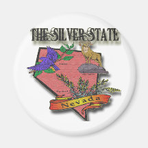 Nevada die silberne Staat Sagebush Bighorn Drossel Kühlschrankmagnet