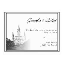 New Orleans Destination Wedding RSVP Postcard