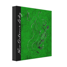 New- Orleansdame - Violine eingewickelte Leinwand  Gespannte Galeriedrucke