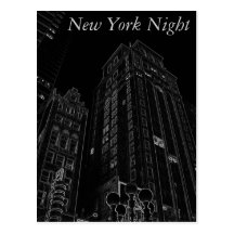 New- York Citynachtszenen 1 Postkarte
