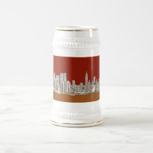 New- York Cityrot Sepia Haferl