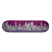New York NYC lila Individuelle Skatedecks