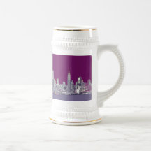 New York NYC lila Tasse