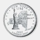 New- YorkStaats-Viertelmagnet 2001 Magnete