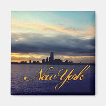 New- YorkUfergegend-Sonnenuntergang-Magnet Magnete