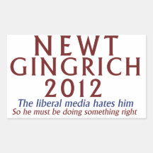 Newt Gingrich 2012 Rechteckige Sticker