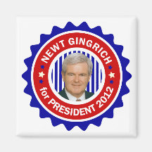 Newt Gingrich für US Präsidenten 2012 Magnete