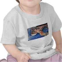 Nichiren beruhigt einen Sturm in Kakuda, Kuniyoshi Shirts
