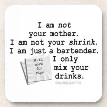 Nicht Ihr Shrink-Barkeeper-Korken-Untersetzer