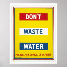 Nicht tun Abwasser WPA Plakat