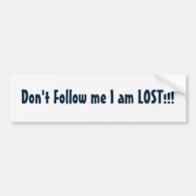 Nicht tun Follow-me, das ich!! VERLOREN bin! Autosticker